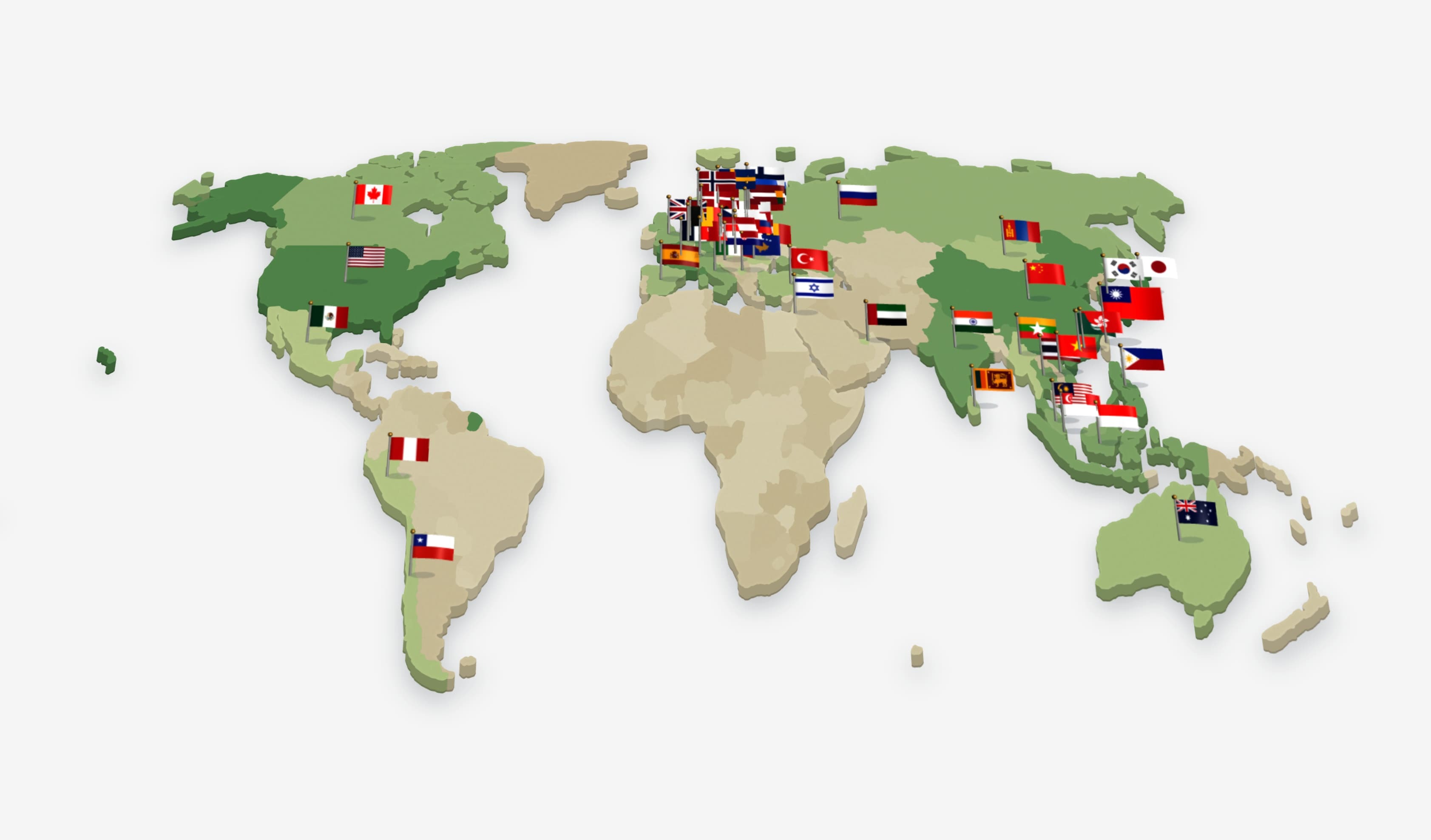 Preview of the NSYSU partner universities interactive world map